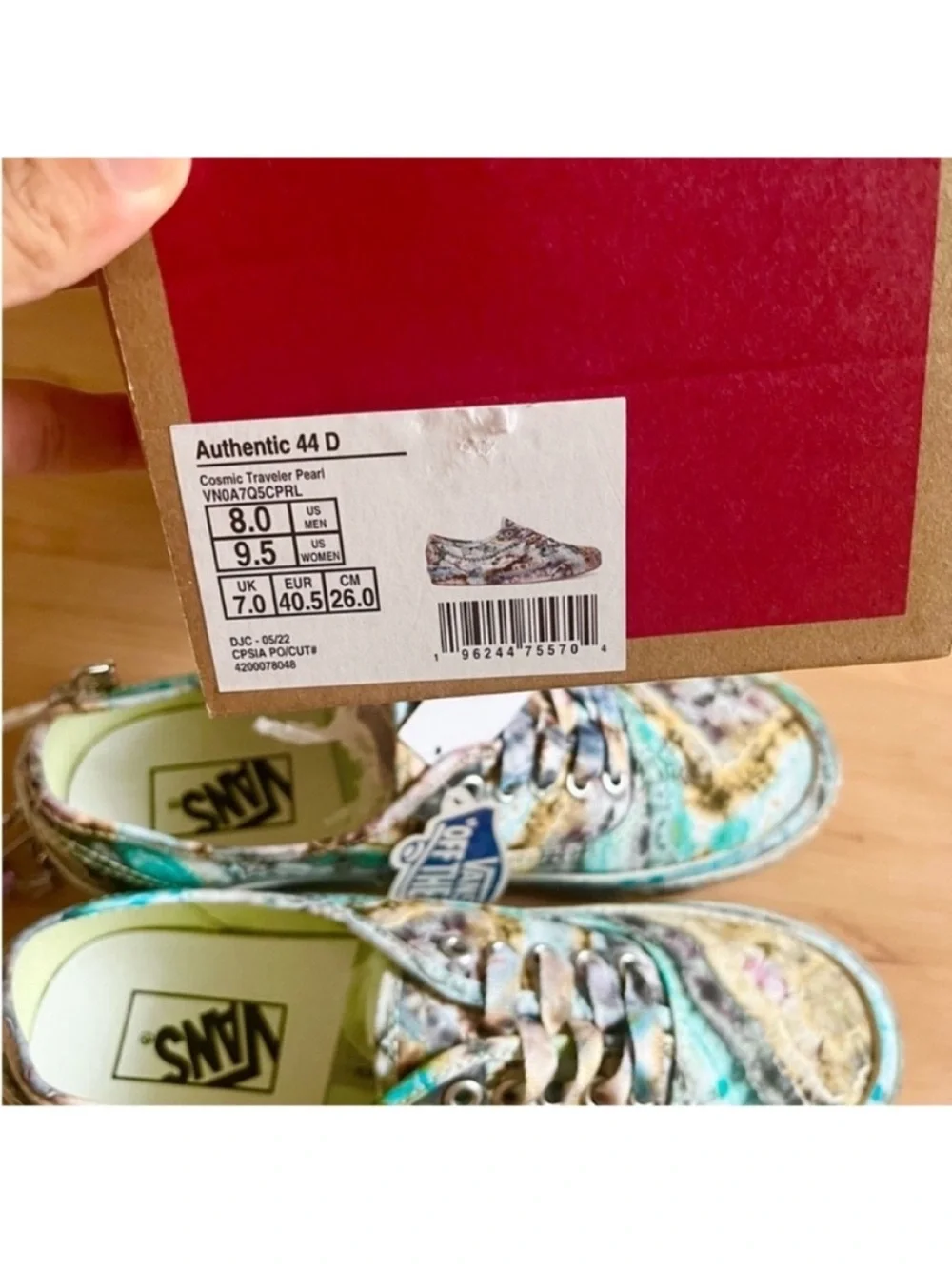 Vans Authentic 44 D Cosmic Traveler Pearl Women Size 9.5 US VNOA7Q5CPRL